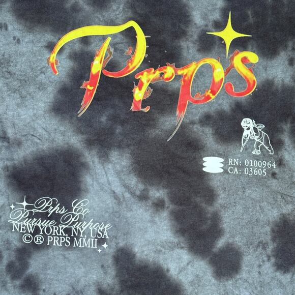 PRPS Goods & Co. Tie-Dye Graphic Tee Size XXL Navy NWT E101S551 - Picture 2 of 8